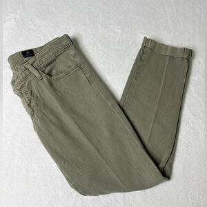 Adriano Goldschmeid AG Sz 27R Stilt Cigarette Roll Up Stripe Khaki Low Rise Crop